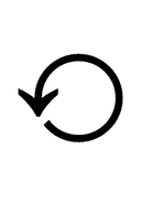 Anticlockwise Gapped Circle Arrow symbol png image