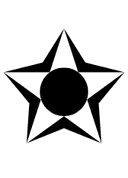 Black Centre White Star symbol png image