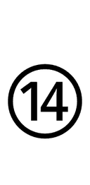 Circled Number Fourteen symbol png image