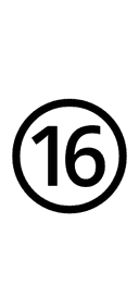 Circled Number Sixteen symbol png image
