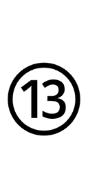 Circled Number Thirteen symbol png image