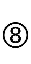 Dingbat Circled Sans-Serif Digit Eight symbol png image