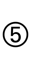 Dingbat Circled Sans-Serif Digit Five symbol png image