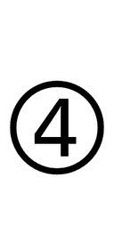 Dingbat Circled Sans-Serif Digit Four symbol png image