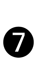 Dingbat Negative Circled Sans-Serif Digit Seven symbol png image