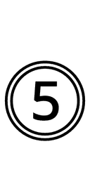 Double Circled Digit Five symbol png image