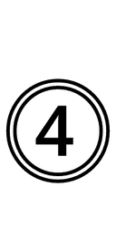 Double Circled Digit Four symbol png image