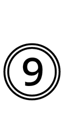 Double Circled Digit Nine symbol png image