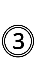 Double Circled Digit Three symbol png image