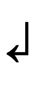 Downwards Arrow with Tip Leftwards symbol png image