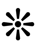 Eight Teardrop-Spoked Propeller Asterisk symbol png image