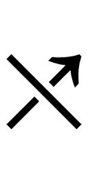 Falling Diagonal Crossing North East Arrow symbol png image