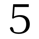 Fullwidth Digit Five symbol png image
