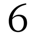 Fullwidth Digit Six symbol png image