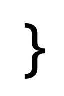 Fullwidth Right Curly Bracket symbol png image