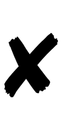 Heavy Ballot X symbol png image