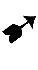 Heavy Black-Feathered North East Arrow symbol png image