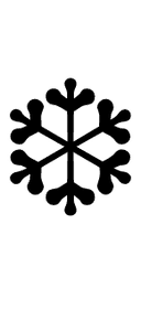 Heavy Chevron Snowflake symbol png image