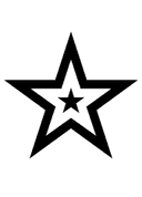 Heavy Outlined Black Star symbol png image