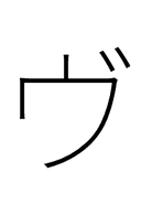 Katakana Letter Vu symbol png image