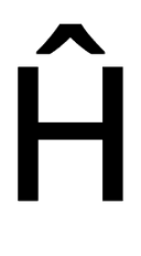 Latin Capital Letter H with Circumflex symbol png image