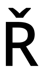 Latin Capital Letter R with Caron symbol png image
