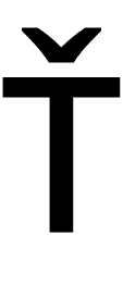 Latin Capital Letter T with Caron symbol png image