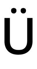 Latin Capital Letter U with Diaeresis symbol png image