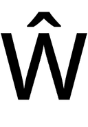 Latin Capital Letter W with Circumflex symbol png image