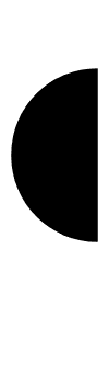 Left Half Black Circle symbol png image