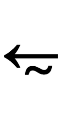 Leftwards Arrow Above Tilde Operator symbol png image
