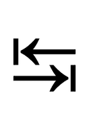 Leftwards Arrow to Bar Over Rightwards Arrow to Bar symbol png image
