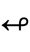 Leftwards Arrow with Loop symbol png image