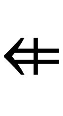 Leftwards Double Arrow with Vertical Stroke symbol png image