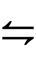 Leftwards Harpoon Over Rightwards Harpoon symbol png image