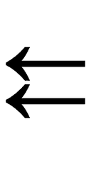 Leftwards Paired Arrows symbol png image