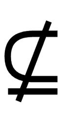 Neither A Subset of Nor Equal To symbol png image