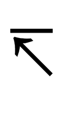 North West Arrow to Long Bar symbol png image