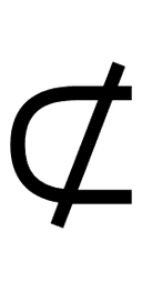 Not A Subset Of symbol png image