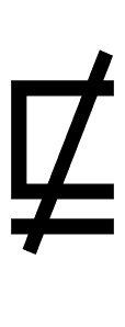 Not Square Image of or Equal To symbol png image