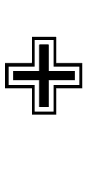 Outlined Greek Cross symbol png image