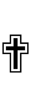 Outlined Latin Cross symbol png image