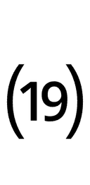 Parenthesized Number Nineteen symbol png image