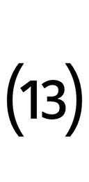 Parenthesized Number Thirteen symbol png image