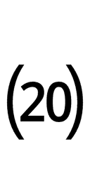 Parenthesized Number Twenty symbol png image