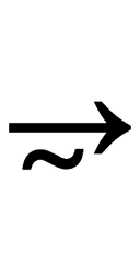 Rightwards Arrow Above Tilde Operator symbol png image