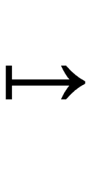 Rightwards Arrow from Bar symbol png image