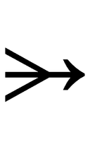 Rightwards Arrow Through Greater-Than symbol png image