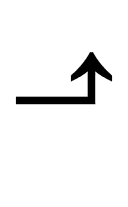 Rightwards Arrow with Tip Upwards symbol png image