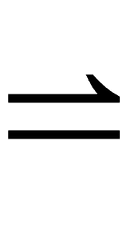 Rightwards Harpoon with Barb Up Above Long Dash symbol png image